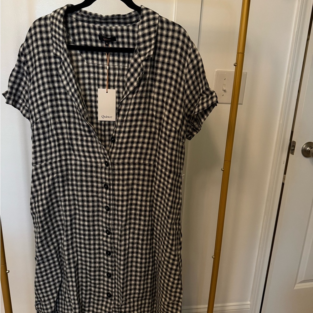 Quince linen gingham dress